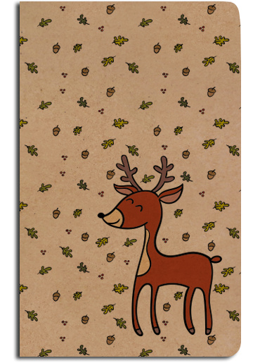 Blok čistý - A5 - kraft  - srnec