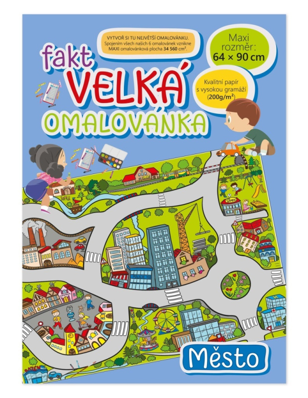 Fakt velká omalovánka: Město - kniha z kategorie Omalovánky