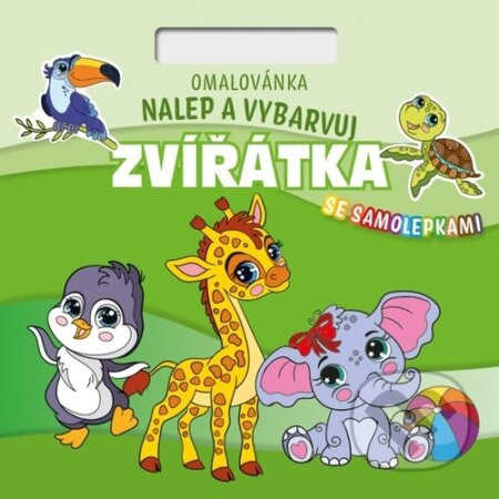 Nalepuj a vybarvuj! Zvířátka (Omalovánka Čtverec) - kniha z kategorie Omalovánky