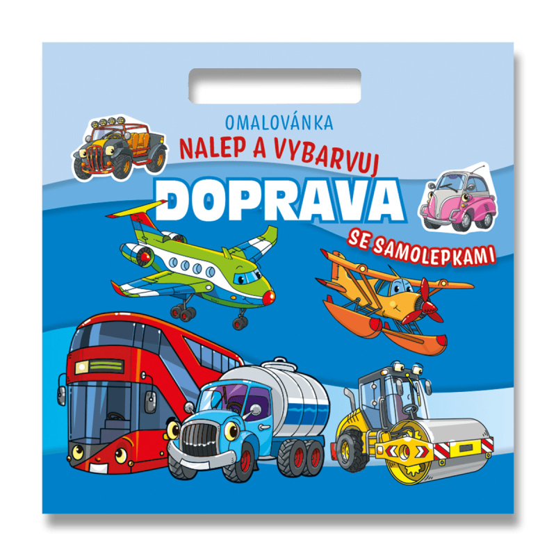 Nalepuj a vybarvuj! Doprava (Omalovánka Čtverec) - kniha z kategorie Omalovánky