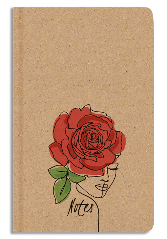 Notes linkovaný A5 kraft Růže