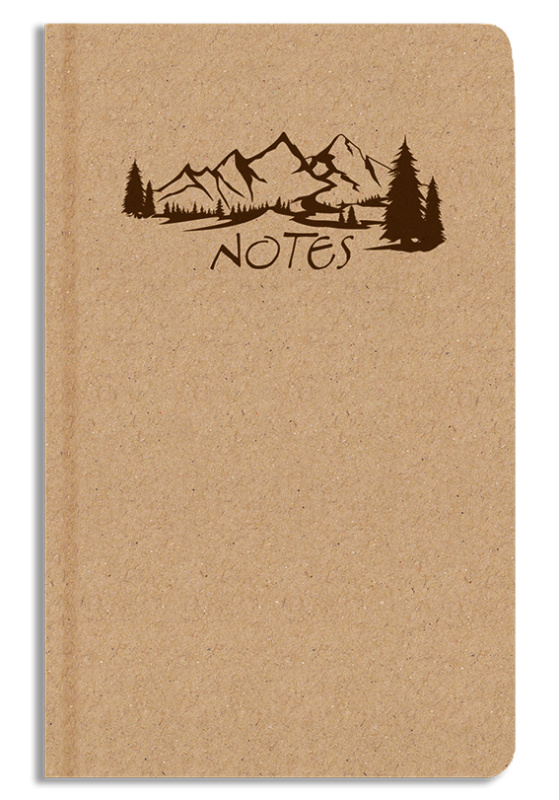Notes prázdný A5 kraft Hory