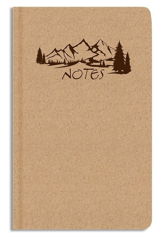 Notes prázdný A5 kraft Hory