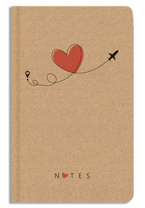 Notes tečkovaný A5 kraft Letadlo