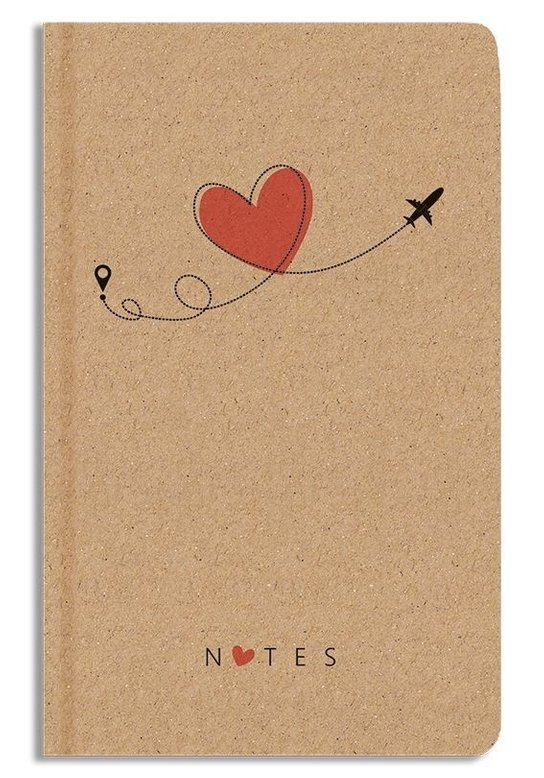 Notes tečkovaný A5 kraft Letadlo