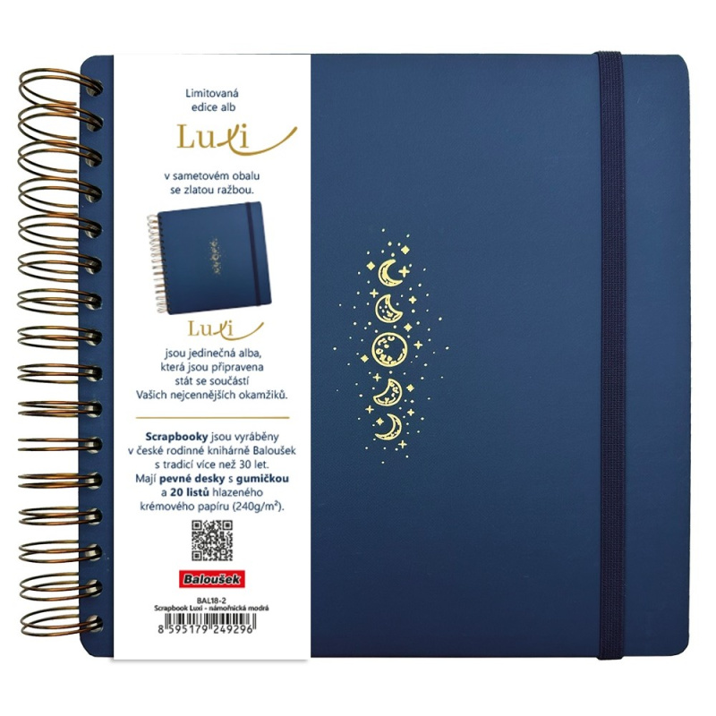 Scrapbook Luxi lamino námořnická modrá