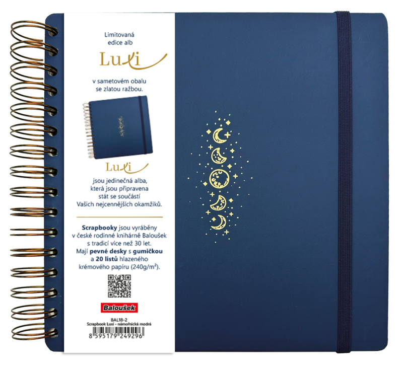 Scrapbook Luxi lamino námořnická modrá