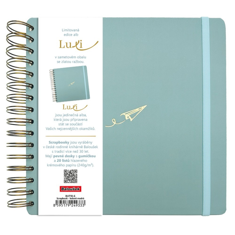 Scrapbook Luxi lamino ledově modrá