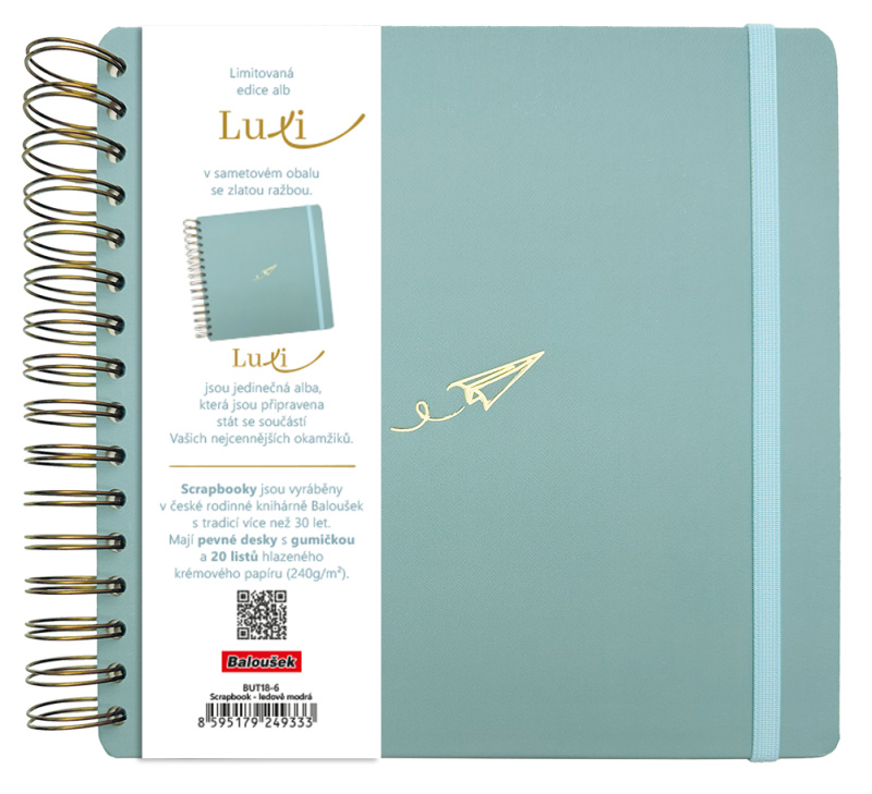 Scrapbook Luxi lamino ledově modrá