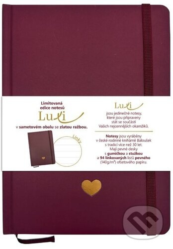 Notes Luxi linky A5 lamino bordó
