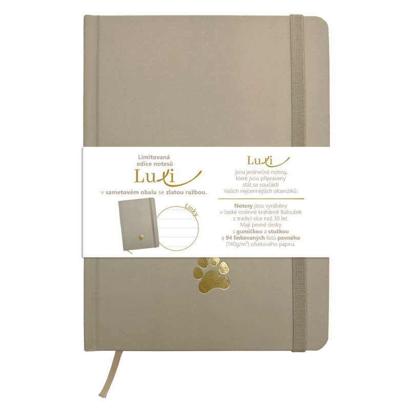 Notes Luxi linky A5 lamino moka