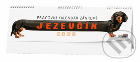Pracovní kalendář žánrový Jezevčík 2026 - stolní kalendář