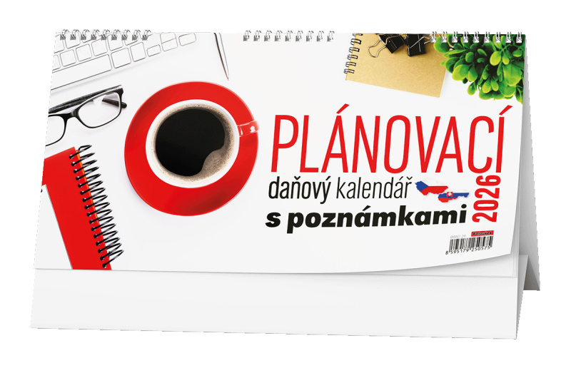 Plánovací daňový kalendář 2026 - stolní kalendář