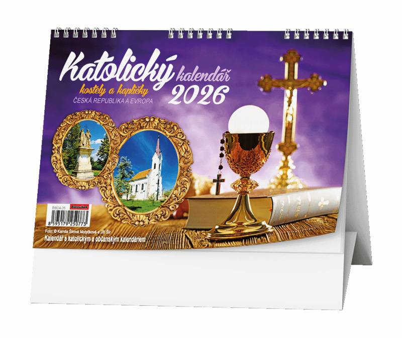 Katolický kalendář 2026 - stolní kalendář (Kostely a kapličky)