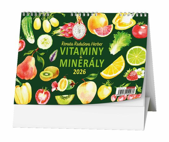 Vitamíny a minerály 2026 - stolní obrázkový kalendář
