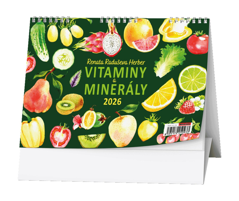 Vitamíny a minerály 2026 - stolní obrázkový kalendář