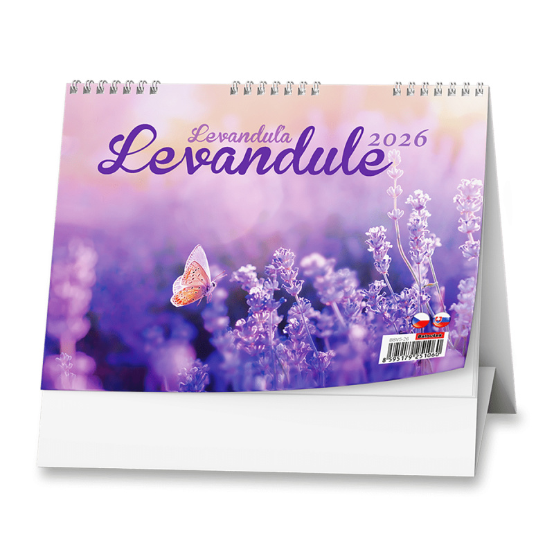Levandule 2025 - stolní obrázkový kalendář