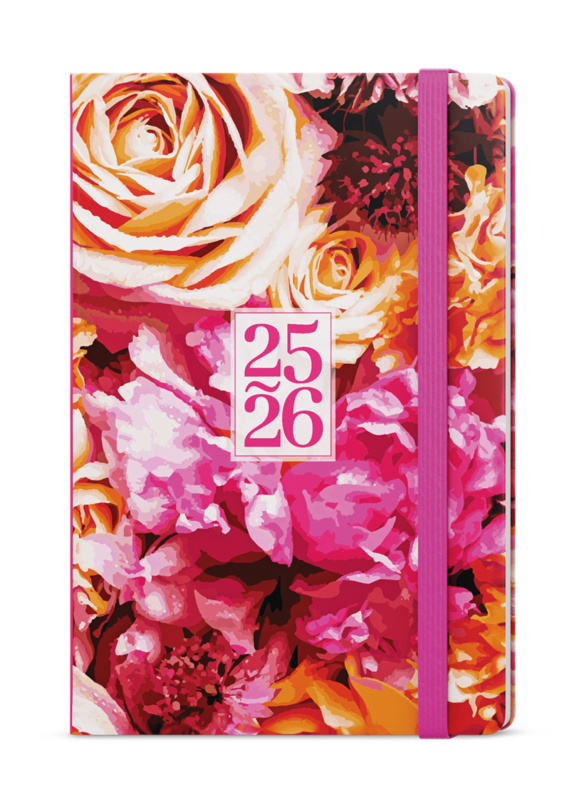 18měsíční týdenní diář 2026 Lungo B6 Růže