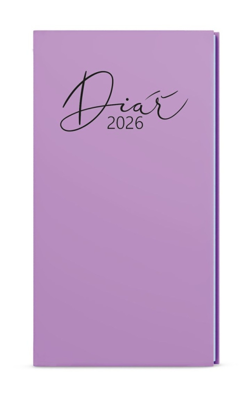 Baloušek Pastel 2026 - kapesní diář - fialový