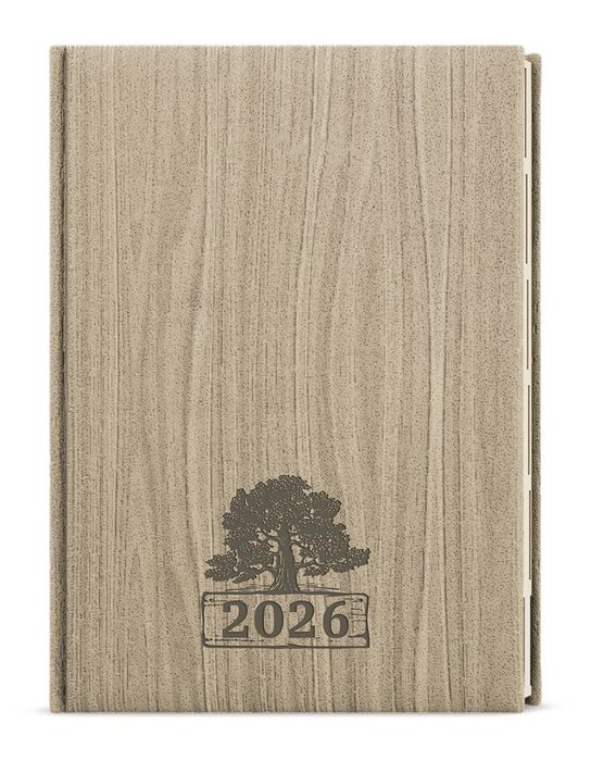 Týdenní diář 2026 Oskar Wood A5 světle hnědá