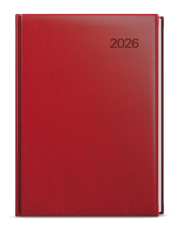 Denní diář 2026 Baloušek A5 David - Vivella bordó