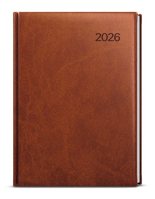Denní diář 2026 David Vivella A5 hnědá -  Autor Neuveden