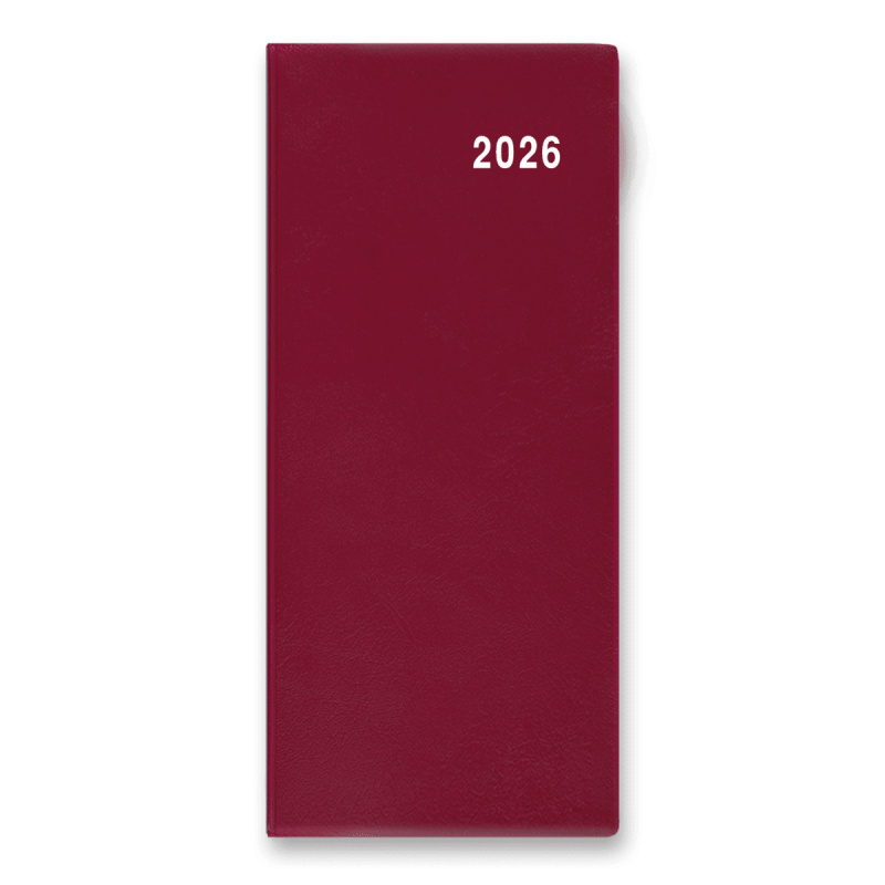 Diář měsíční 2025 - bordó