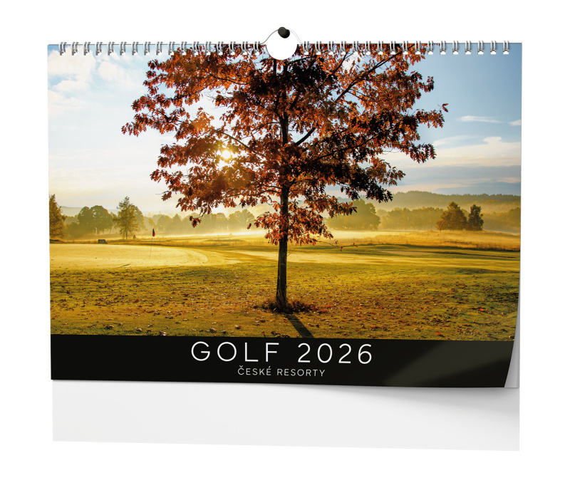 Golf české resorty 2026 - nástěnný kalendář