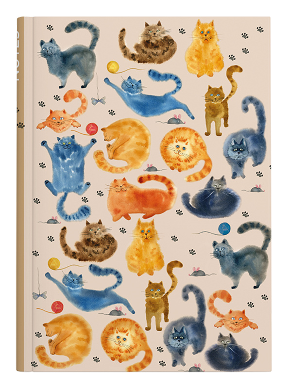 Notes linkovaný A5 lamino Kočky