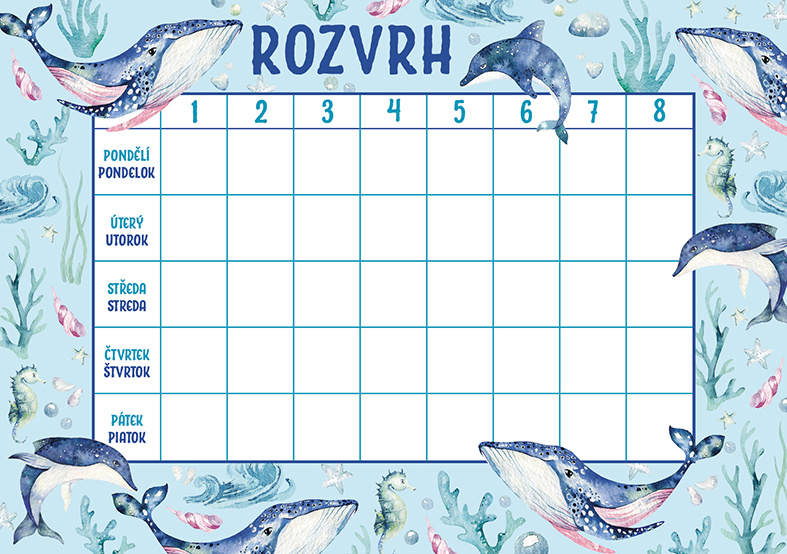 Rozvrh hodin - Oceán