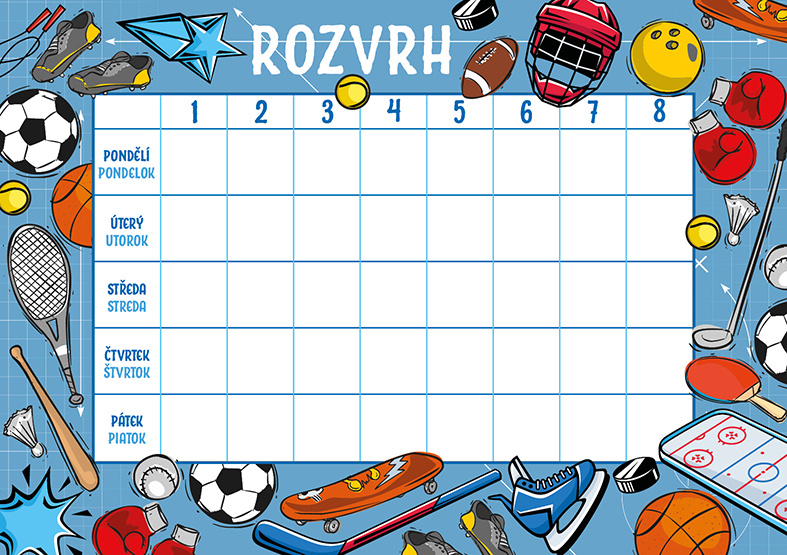 Baloušek - rozvrh hodin - Sport