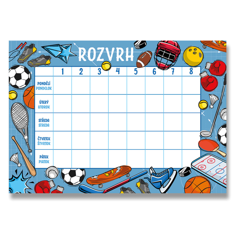 Baloušek - rozvrh hodin - Sport