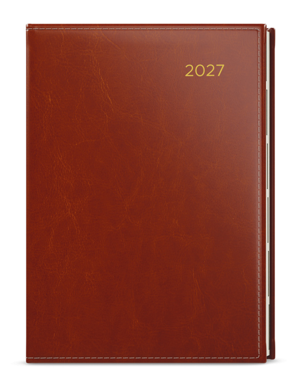 Týdenní diář 2027 Baloušek Oskar Premier A5 hnědá