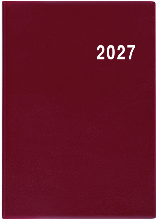 Týdenní diář 2027 Baloušek Ladislav PVC kapesní bordó