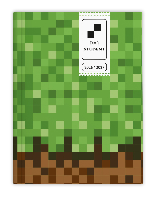 Týdenní diář 2027 Baloušek Student V8 lamino kapesní Kostky