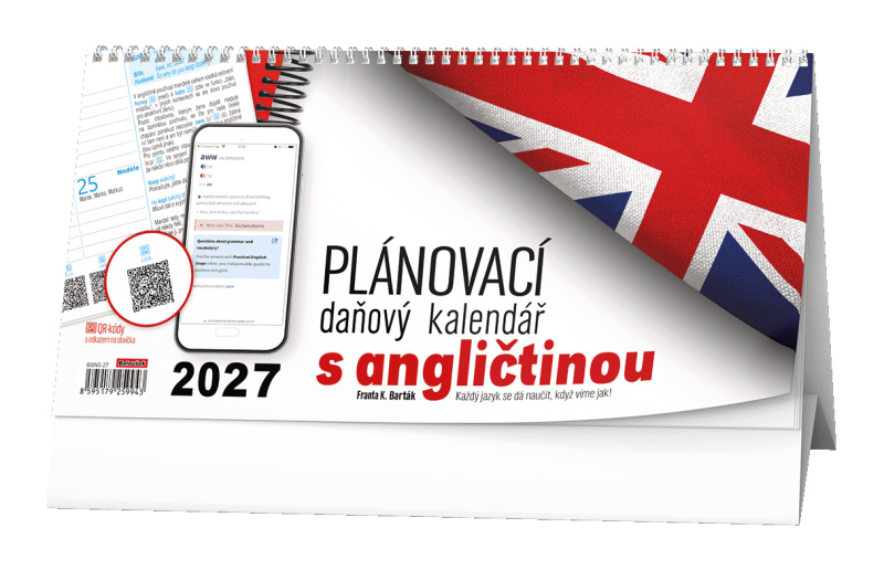 Stolní kalendář 2027 Baloušek Plánovací daňový s angličtinou