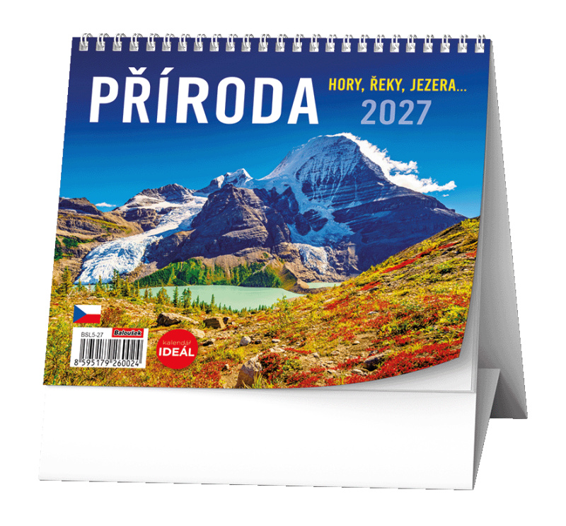 Stolní kalendář 2027 Baloušek IDEÁL Příroda, hory, řeky, jezera…