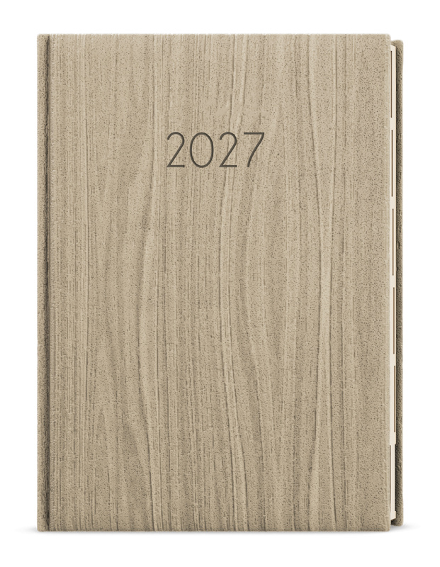 Týdenní diář 2027 Baloušek Oskar Wood A5 světle hnědá
