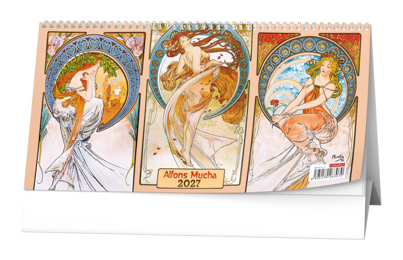 Stolní kalendář 2027 Baloušek čtrnáctidenní Alfons Mucha