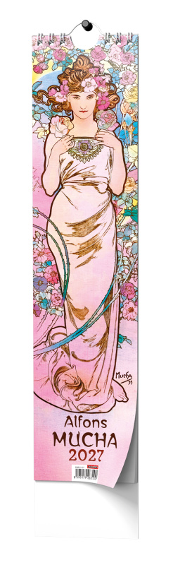 Nástěnný kalendář 2027 kravata Baloušek Alfons Mucha