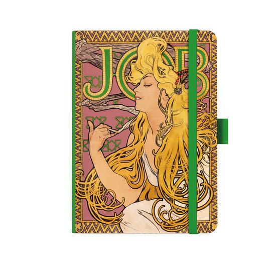 Notes čistý A5 Baloušek Premium 120g Alfons Mucha zelený