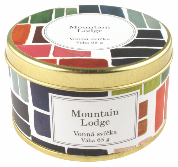 Vonná svíčka Mountain Lodge, 65 g v plechové krabičce Anděl Přerov s.r.o.