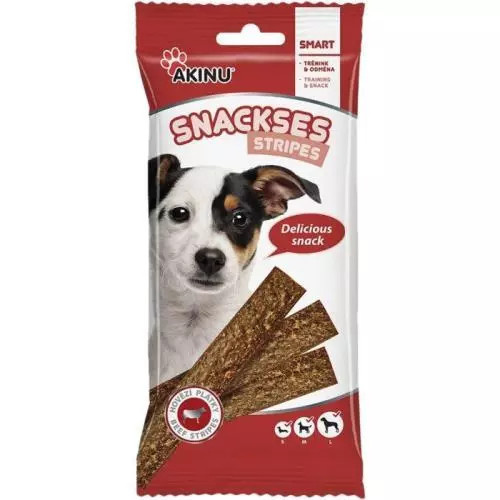 Akinu Snackses pamlsky 12ks hovězí plátky 120g