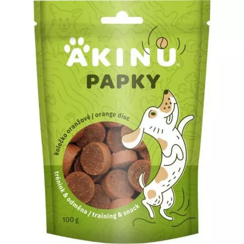 Akinu papky pamlsky kolečko oranžové 100g