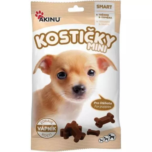 Akinu Kostičky pamlsky mini stěňata 60g