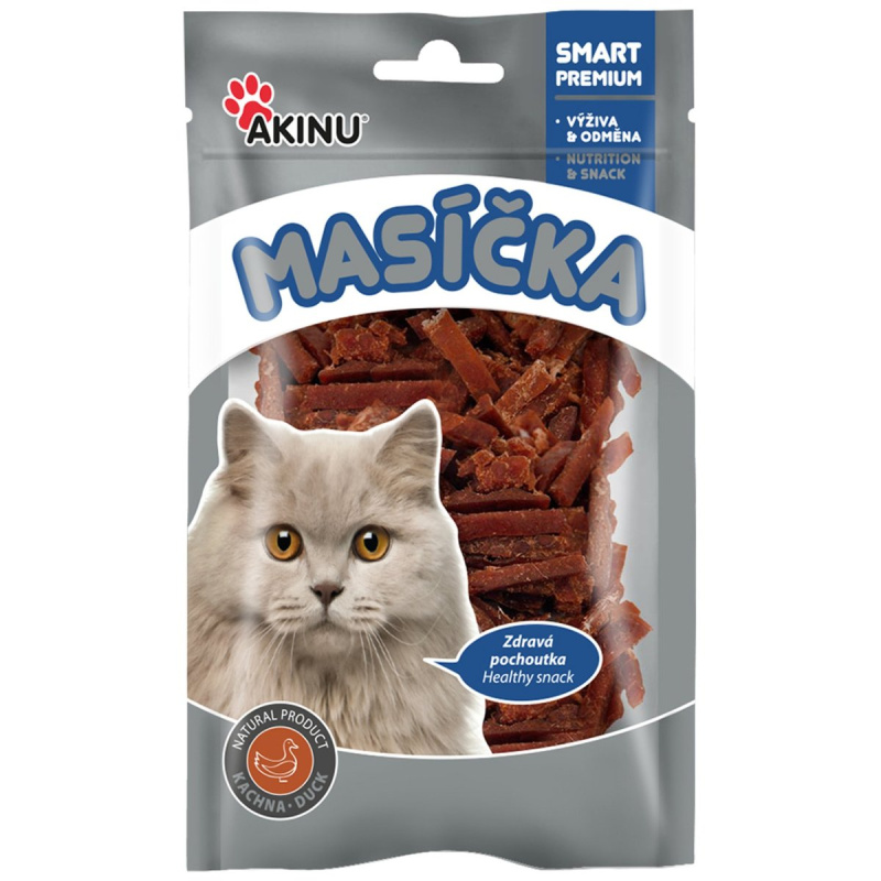 Akinu Masíčka kachní nudličky pamlsek pro kočky