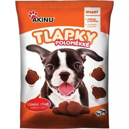 Akinu Tlapky pamlsky poloměkké uzená chuť 400g