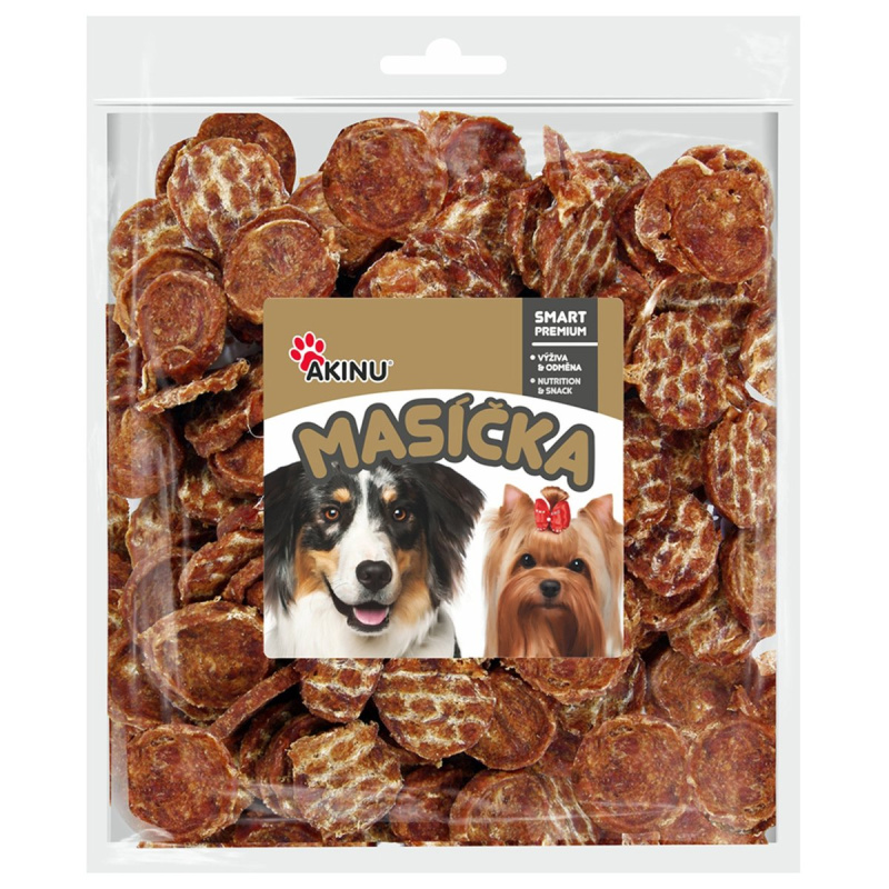 Akinu Masíčka Kachní chipsy pamlsek pro psy