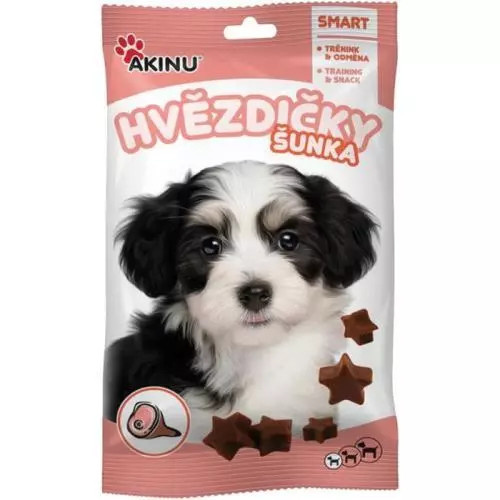 Akinu Hvězdičky pamlsky šunka 60g