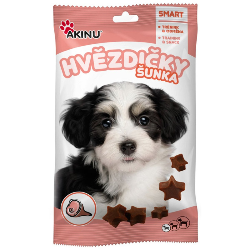 Akinu Hvězdičky šunka pamlsek pro psy